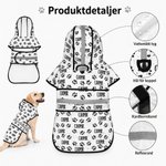 Personlig hundregnjacka med namn och reflex vattentät hundmantel med huva en perfekt höstpresent till hundägare