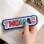Personalized Multicolor Embroidered Contrasting Letter Design Bookmark Reading Birthday Gift for Book Lovers Bookworms