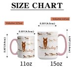 Personalized Multicolour Horse Face Silhouette Mug with Name Daily Use Birthday Holiday Gift for Horse Lover