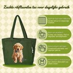 Gepersonaliseerde ribfluwelen draagtas met foto van hond of kat in olieverfstijl en naam verjaardagscadeau voor huisdiereigenaren en dierenliefhebbers