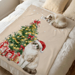 Personalised Watercolor Christmas Pet Portrait Soft Throw Blanket with Photo and Name Home Decor Christmas Gift for Pet Owners Lovers