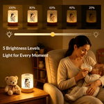 Personalized 3D-Effect Artwork Photo Rechargeable Dimmable Touch Control Night Light with Text Nursery Decor Birthday Gift for Boys Girls