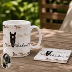 Personalized Multicolour Horse Face Silhouette Mug with Name Daily Use Birthday Holiday Gift for Horse Lover