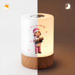 Personalized 3D-Effect Artwork Photo Rechargeable Dimmable Touch Control Night Light with Text Nursery Decor Birthday Gift for Boys Girls