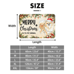 Zerbino antiscivolo personalizzato con foto del proprio animale domestico, in stile acquerello con luci natalizie colorate e testo; decorazione per la casa e regalo di Natale per gli amanti degli anim