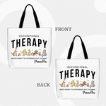 Personalized Cute Classic Winnie the Pooh Large Capacity Tote Bag with Name Daily Use Birthday Gifts for Occupational Therapists Teachers