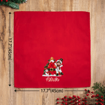 Personalized 3D-Effect Artwork Christmas Cartoon Character Photo Napkin with Name and Initial Table Decor Christmas Gift for Family Friends
