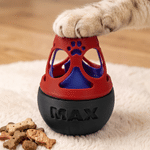 Jouet personnalisé pour chat en forme de gobelet, imprimé en 3D, multicolore et réglable, avec distributeur de friandises et nom gravé – Aide à l'alimentation lente pour animaux de compagnie – Cadeau 