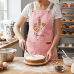 Personalised Multicolour Logo Photo Canvas Work Employee Apron with Pockets Adjustable Shop Gift for Dessert Coffee Restaurant Bar Barbershop Employee