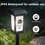 Personalized Waterproof Photo Solar Garden Light Forever in My Hearts with Name and Year Garden Decor Memorial Sympathy Gift for Family Friend