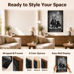 Personalised Gothic Style Cartoon Photo Character Canvas Prints with Text Home Decor Halloween Anniversary Gift for Couple Pet Lover