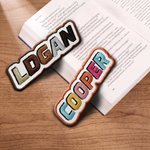 Personalized Multicolor Embroidered Contrasting Letter Design Bookmark Reading Birthday Gift for Book Lovers Bookworms