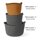 Panier de jouets pour chien chat personnalisé avec nom et motif tressés - Cadeau pour les propriétaires d'animaux de compagnie