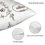 Personalised I'm Here Sketch Style Pet Photo Soft Cushion Cover with Name Home Decor Memorial Sympathy Loss of Pet Gift for Pet Owner Lover