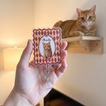 Carrete para tarjetas de identificación personalizado con foto de mascota en acuarela de estilo vintage y nombre: regalo para el Día de la Enfermería, de uso diario, para profesionales sanitarios y am 4