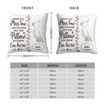 Personalised I'm Here Sketch Style Pet Photo Soft Cushion Cover with Name Home Decor Memorial Sympathy Loss of Pet Gift for Pet Owner Lover