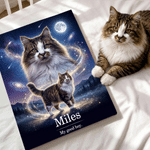 Personalized Pet Photo Starry Night Large Canvas Prints with Name and Text Home Decor Ship from USA Housewarming Memorial Gift for Pet Owners Lovers