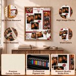 Personalized 12 Photos Collage Canvas Prints with Title Home Decor Valentine's Day Wedding Anniversary Gift for Couple