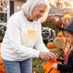 Personalized Grandma Spooky Spider Web T-shirt Sweatshirt Hoodie with Names and Title Daily Wear Halloween Gift for Mom Grandma Family