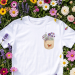 Personalised Multicolour Birth Flower Pocket Soft T-shirt Sweatshirt Hoodie with Name Daily Wear Birthday Gift for Woman