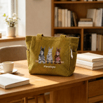 Sac fourre-tout en velours côtelé personnalisable sur le thème du cheval, grande capacité, avec prénom : un cadeau d'anniversaire indispensable pour les passionnés de chevaux