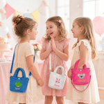 Personalized Colourful Embroidered Fantasy Unicorn Dinosaur Corduroy Crossbody Handbag with Name Birthday Gift for Kids Girls
