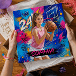 Personalised Graffiti Oil Painting Style Photo Canvas Prints with Name and Number Home Decor Ship from USA Birthday Gift for Basketball Players