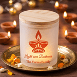 Personalised Lotus Oil Lamp Mandala Style Memorial Candle Holder with Text and LED Candle Diwali Baptism Religious Gift for Family Friends