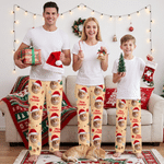 Personalised Merry Christmas Santa Hat Pet Photo Soft Pyjama Pants Family Gathering Christmas Gift for Pet Lover