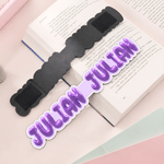 Personalised Bright Colour Pop Art Bubble Name Design Magnetic Bookmark Clip Reading Accessory Daily Use Birthday Gift for Book Lovers Bookworms