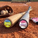Personalised 3D-Effect Art Softball & Baseball Bat Knob Stickers Set of 5 Drip Donut Design with Name and Number Sports Team Gift for Players