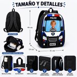 Mochila personalizada con foto efecto 3D diseño de vehículos y nombre gran capacidad regalo de vuelta al cole y cumpleaños para niños y niñas 9