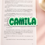 Personalised Bright Colour Pop Art Bubble Name Design Magnetic Bookmark Clip Reading Accessory Daily Use Birthday Gift for Book Lovers Bookworms