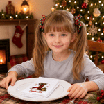 Personalized Plaid Christmas Hat Initial 100% Cotton Red Christmas Napkin with Name Table Decor Christmas Gift for Family Friends