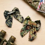 Personalized Camouflage Marine Bow Hair Clip with Embroidered Name Hair Accessories Military Retirement Gift for Military Family Girl