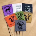 Personalized Logo Weatherproof Portable Farm Livestock Banner Flag with Text Livestock Sorting Horse Ranch Outdoor Activities Gift for Horse Farmers