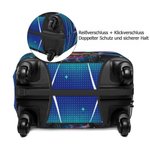 Personalisierte Kofferschutzhülle mit Cartoon-Porträt & Namen | Avatar nach Foto | Elastische Kofferhülle 45–81 cm | Reise Geschenk für Weltenbummler