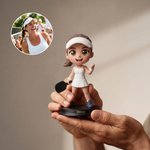 Personalised Cartoon Paddle Swing Sports Character 3D Printing Figurine Living Room Decor Birthday Gift for Athletes Sports Enthusiasts
