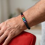 Personalized Medical Emergency Alert ID Bracelet with Engraved Text & 1-10 Rings Emergency Survival Gift for Men Women