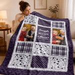 Couverture polaire douillette personnalisée avec photo et message réconfortant, citation, décoration d'intérieur, cadeau de condoléances pour les amis et la famille