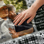 Couverture polaire douillette personnalisée avec photo et message réconfortant, citation, décoration d'intérieur, cadeau de condoléances pour les amis et la famille