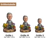 Personalisierter 3D-Optik Holzaufsteller mit Cartoon-Gärtner nach Foto & Wunschtext | Erntedankfest & Dankeschön Geschenk für Gärtner & Gartenfreund