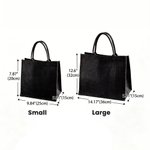 Personalized Halloween Theme Initial Large Capacity Jute Tote Bag with Name Halloween Party Gift for Family Friends Kids