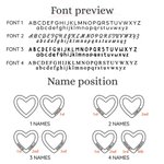 Personalized Double Hearts Adjustable PU Leather Bracelet with 1-4 Names Anniversary Birthday Gift for Her