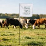 Personalized Logo Weatherproof Portable Farm Livestock Banner Flag with Text Livestock Sorting Horse Ranch Outdoor Activities Gift for Horse Farmers