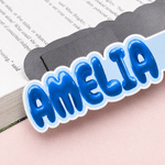 Personalised Bright Colour Pop Art Bubble Name Design Magnetic Bookmark Clip Reading Accessory Daily Use Birthday Gift for Book Lovers Bookworms