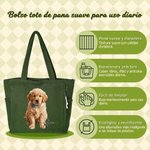 Bolso tote personalizado de pana con foto de perro y gato estilo pintura al óleo y nombre regalo de cumpleaños para amantes de mascotas