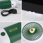 Personalised Fresh Fruit Handheld Fan with Name and Base Daily Use Outdoor Summer Travel Birthday Gift for Family Friends Kids