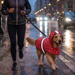 Mantellina impermeabile per cani personalizzata, con simpatica impronta di zampa e nome - Regalo di compleanno per padroni e amanti di animali