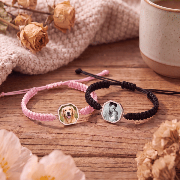 Un amour que seule ta chaleur révèle - Photo thermique personnalisée - Bracelet cadeau d'amour et d'amité